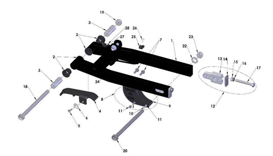 2021 Cobra CX50 P3 - SWINGARM ASSEMBLY