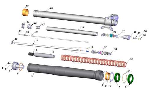 2019 Cobra CX65 - FORKS - LEG ASSEMBLY - BRAKE SIDE