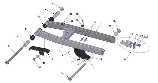 2019 Cobra CX50 KING - SWINGARM ASSEMBLY