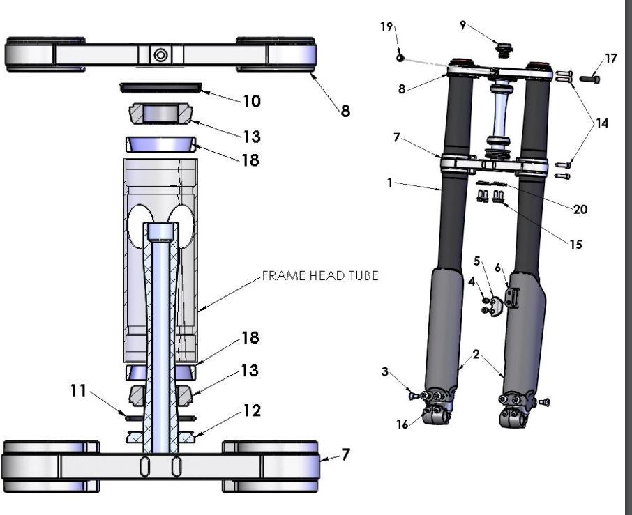 2021 Cobra CX65 - FORKS & TRIPLE CLAMPS