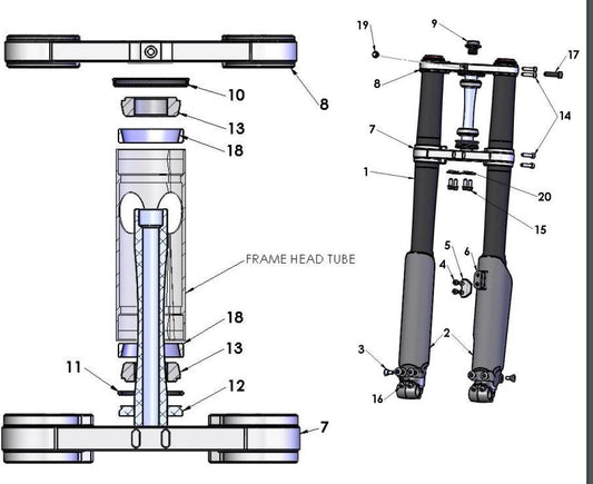 2021 Cobra CX65 - FORKS & TRIPLE CLAMPS