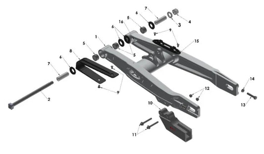 2025 COBRA CX65 - SWINGARM ASSEMBLY