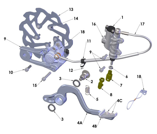 2022-2024 COBRA CX50 JR - BRAKES REAR