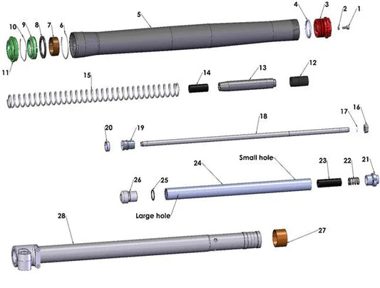 2022 COBRA CX50 P3 - FORKS LEG ASSEMBLY
