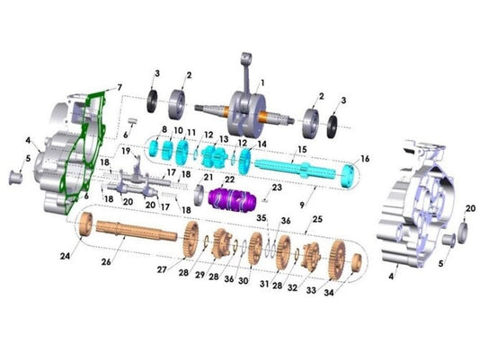 2021 - 2023 COBRA CX65 - ENGINE - TRANSMISSION & INTERNAL