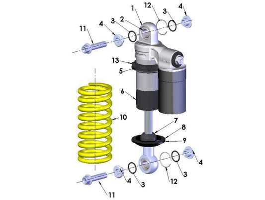 2022-2024 COBRA CX50 JR - REAR SHOCK - EXTERNAL