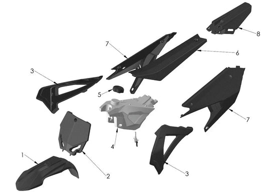 2022 - 2024 COBRA CX65 - BODYWORK SEAT & TANK