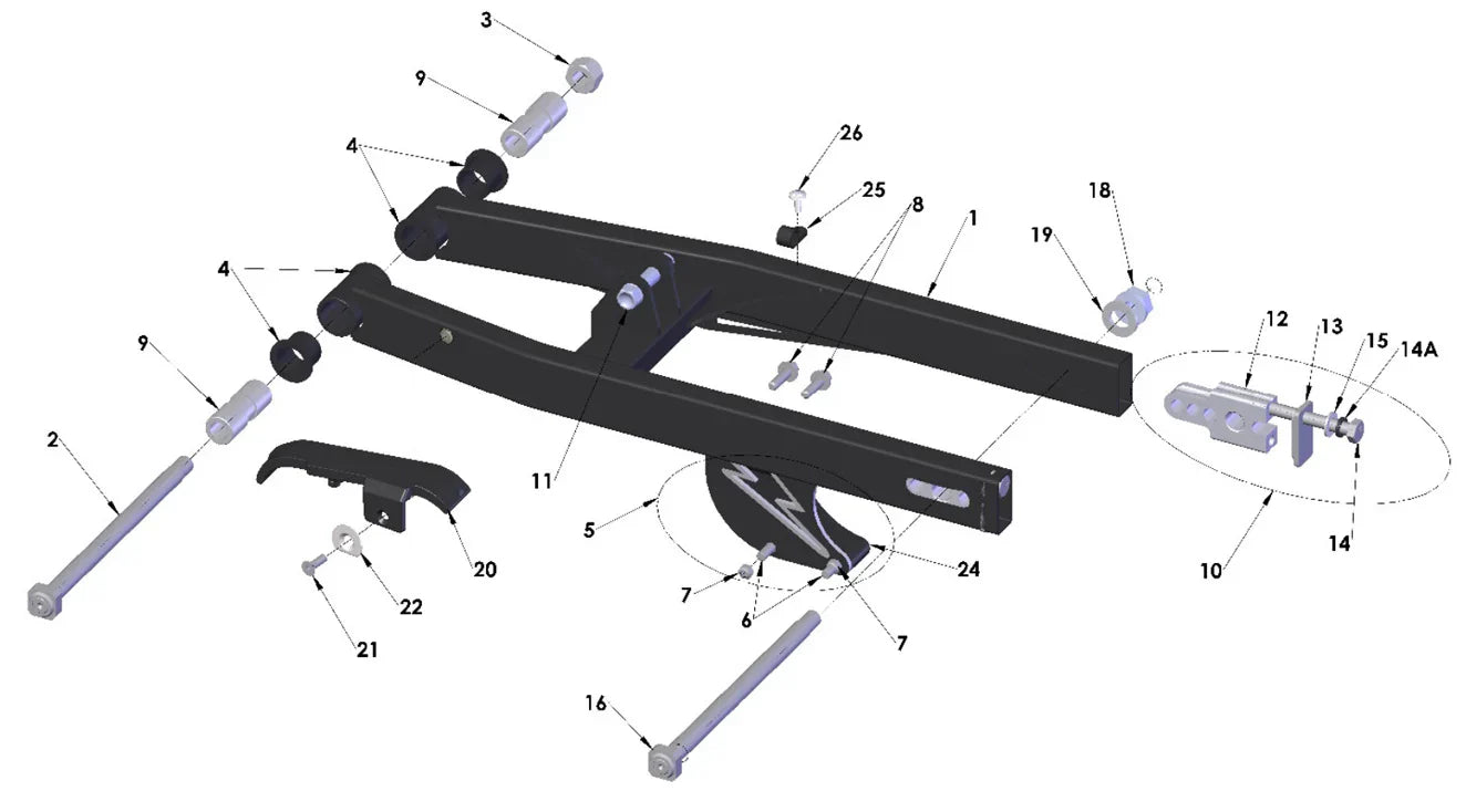 2023 - 2025 COBRA CX50 - SWINGARM (CX5E)