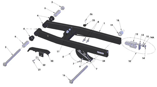 2023 - 2025 COBRA CX50 - SWINGARM (CX5E)
