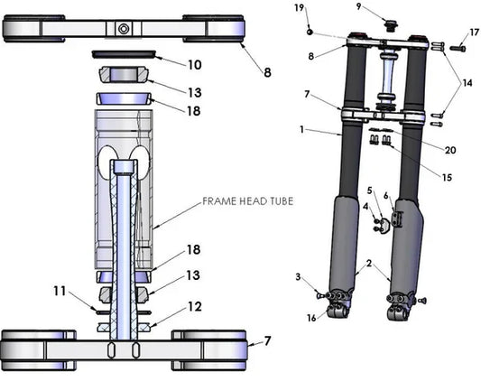 2021 COBRA CX65 - FORKS & TRIPLE CLAMPS